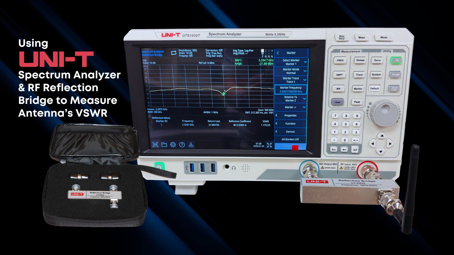 VSWR Measurement with UNI-T Spectrum Analyzer