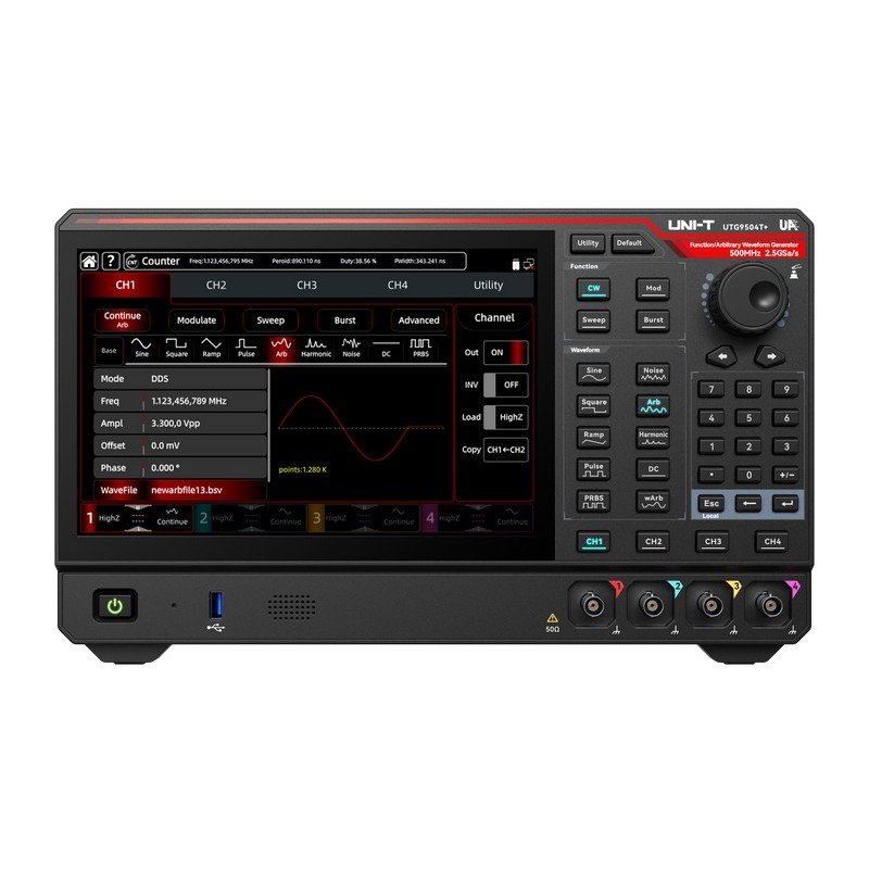 UNI-T UTG9000T+ Series: 16-Bit Multi-Channel Arbitrary Waveform Generators for Advanced Signal Generation